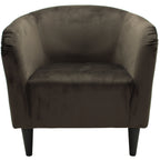 Velmora™ Microfiber Tub Accent Chair, Chocolate Brown