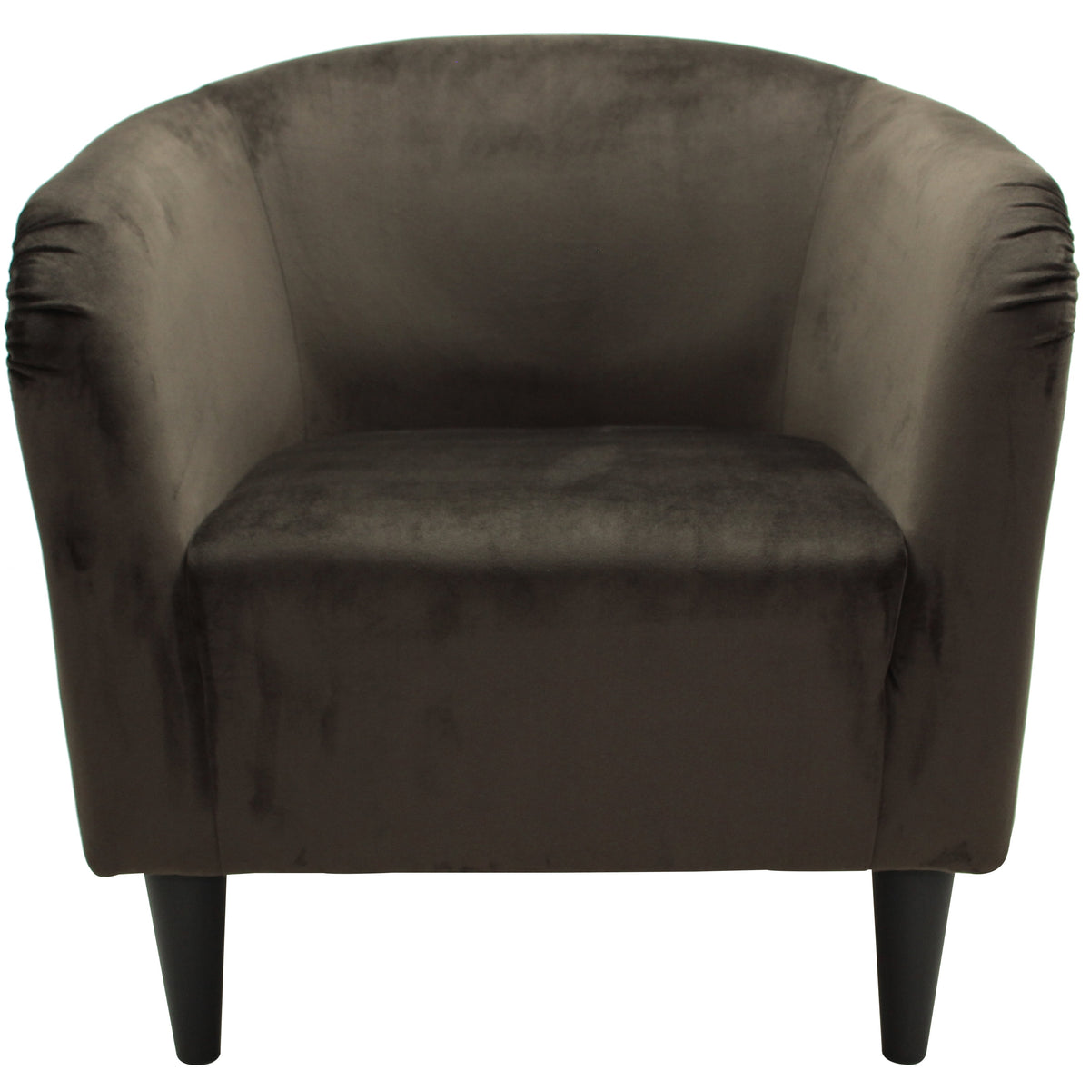 Velmora™ Microfiber Tub Accent Chair, Chocolate Brown