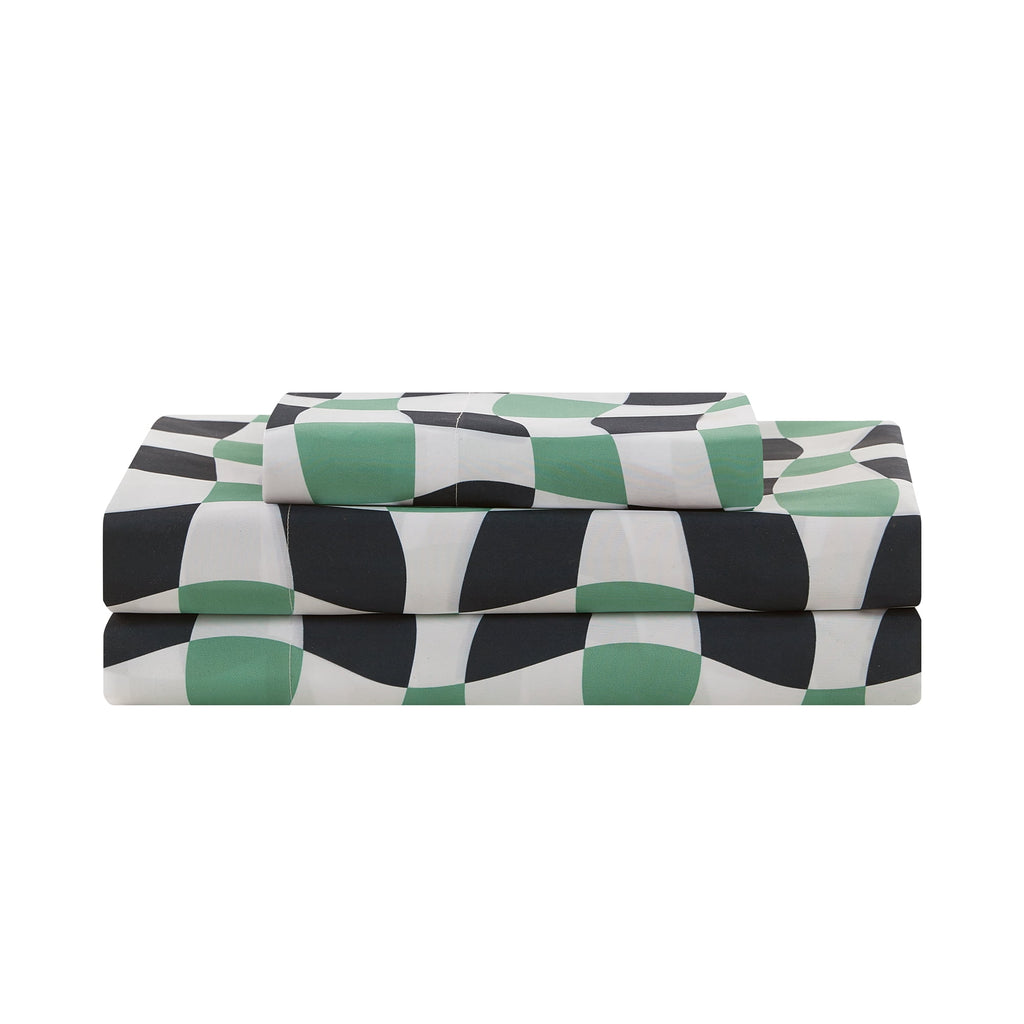 Velmora™ Dorm Essentials 14-Piece Bed-in-a-Bag Comforter Set, Twin-XL, Reversible Navy/Green