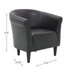Velmora™ Marlee Barrel Accent Chair, Sedona Black