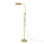 Velmora™ 1-Light Modern Adjustable Brass Floor Lamp Gold