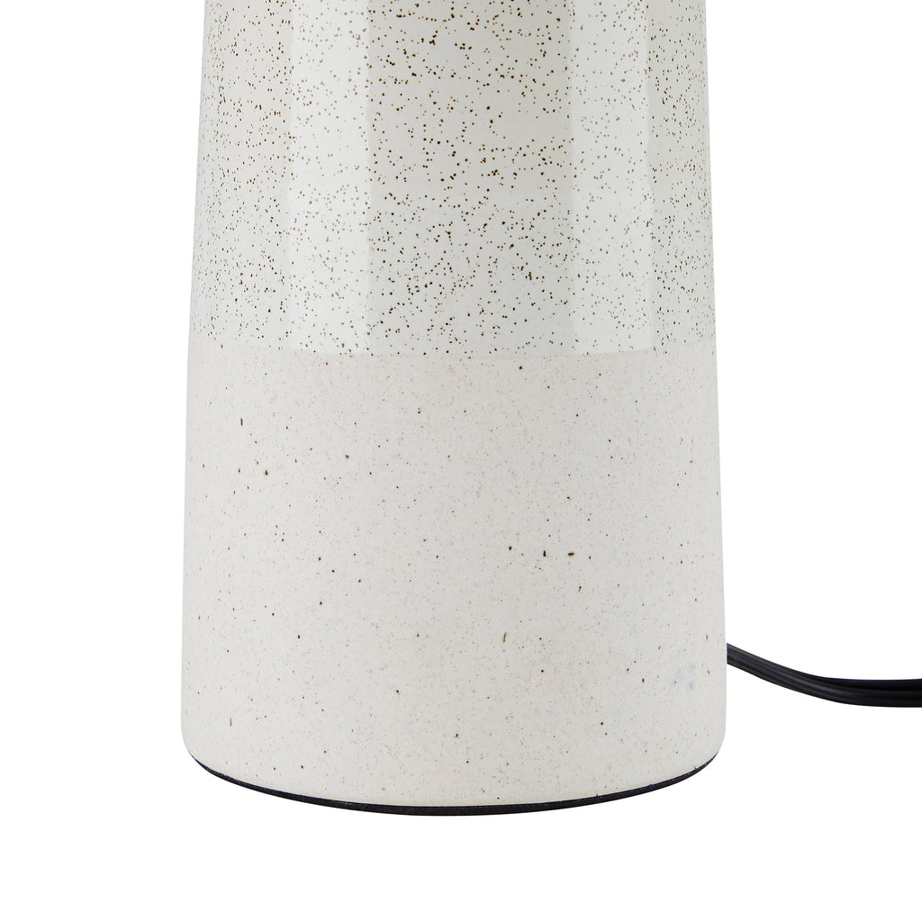 Velmora™ 17 in Reactive Glaze Ceramic Table Lamp with Off-White Shade
