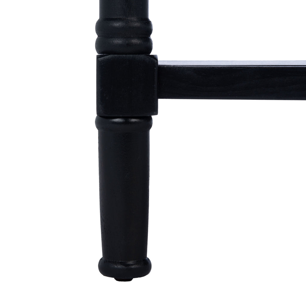 Velmora™ Filbert Solid 2 Drawer Coffee Table, Black