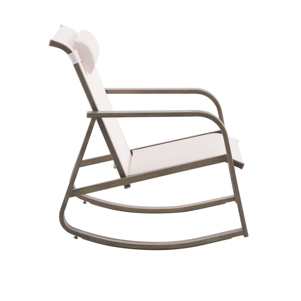 Velmora™ Dashwood 3-Piece Steel Outdoor Rocker Chat Set, Cream