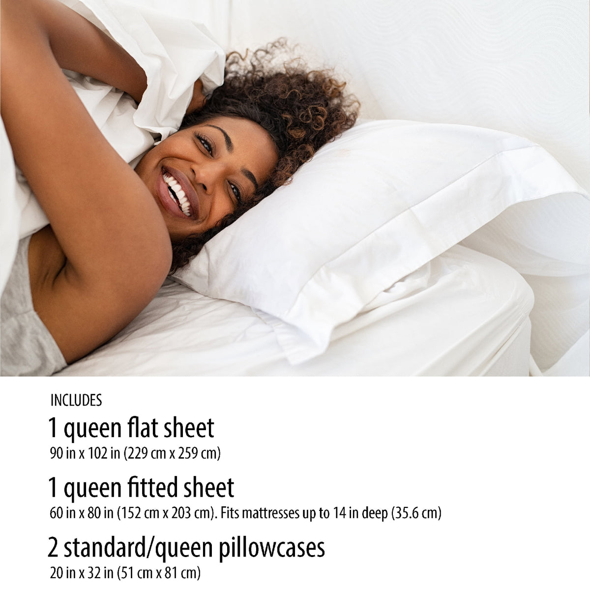 Velmora™ Comfort Chill Microfiber Bed Sheet Set, Queen, Rich Black, 4 Piece