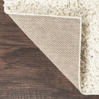 Velmora™ (2 pack) Traditional Solid Ivory Shag Indoor Area Rug, 5 ft x 7 ft