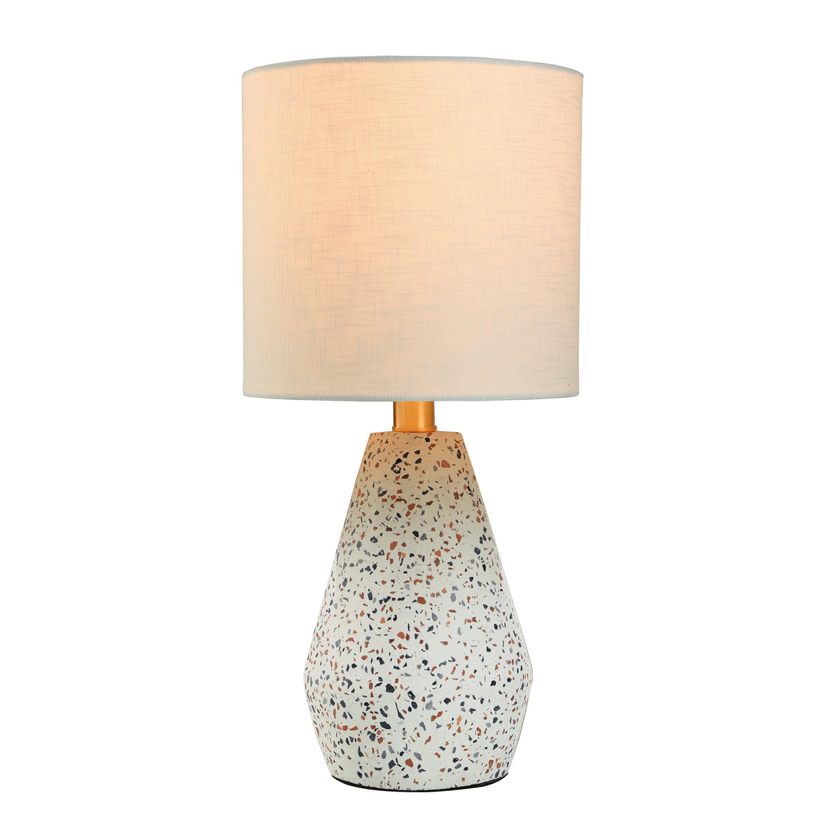 Velmora™ Terrazzo Table Lamp with White Drum Shade, 16.75 in