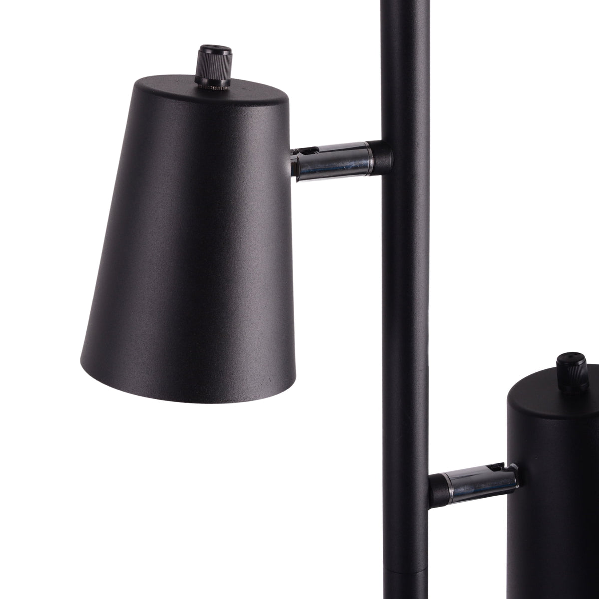 Velmora™ LED Floor Lamp, 62.2 in Height, 3 Adjustable Lights, Matte Black Finish, 1-Pack