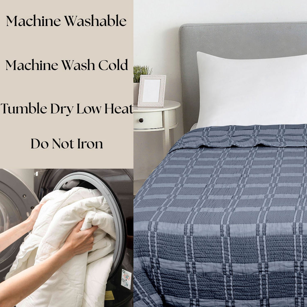 Velmora™ Cloud Matelasse Quilt, Washed Indigo, Full/Queen