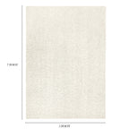 Velmora™ (2 pack) Traditional Solid Ivory Shag Indoor Area Rug, 5 ft x 7 ft