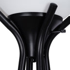 Velmora™ Metal Etagere Floor Lamp with Shelves, Charcoal Finish