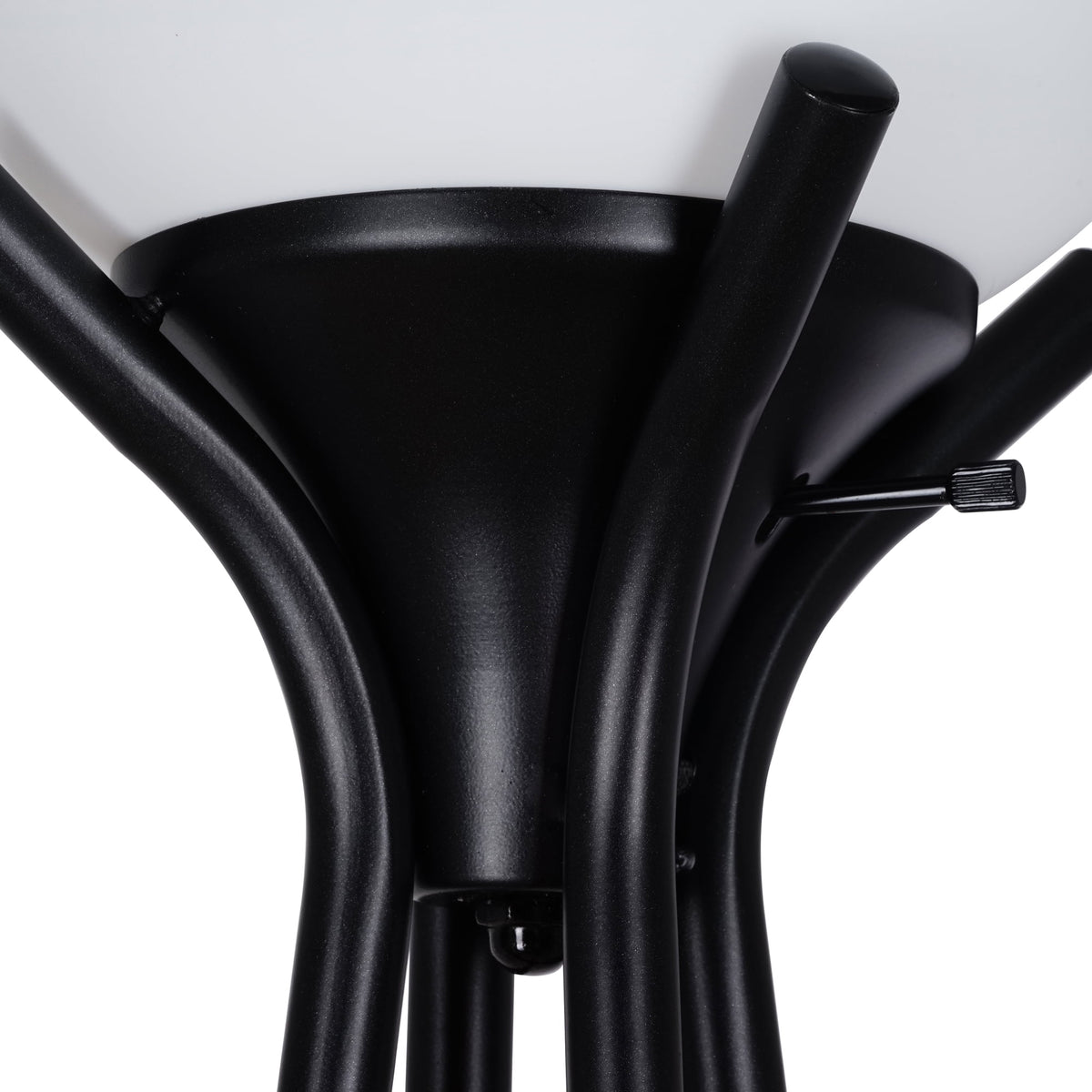 Velmora™ Metal Etagere Floor Lamp with Shelves, Charcoal Finish