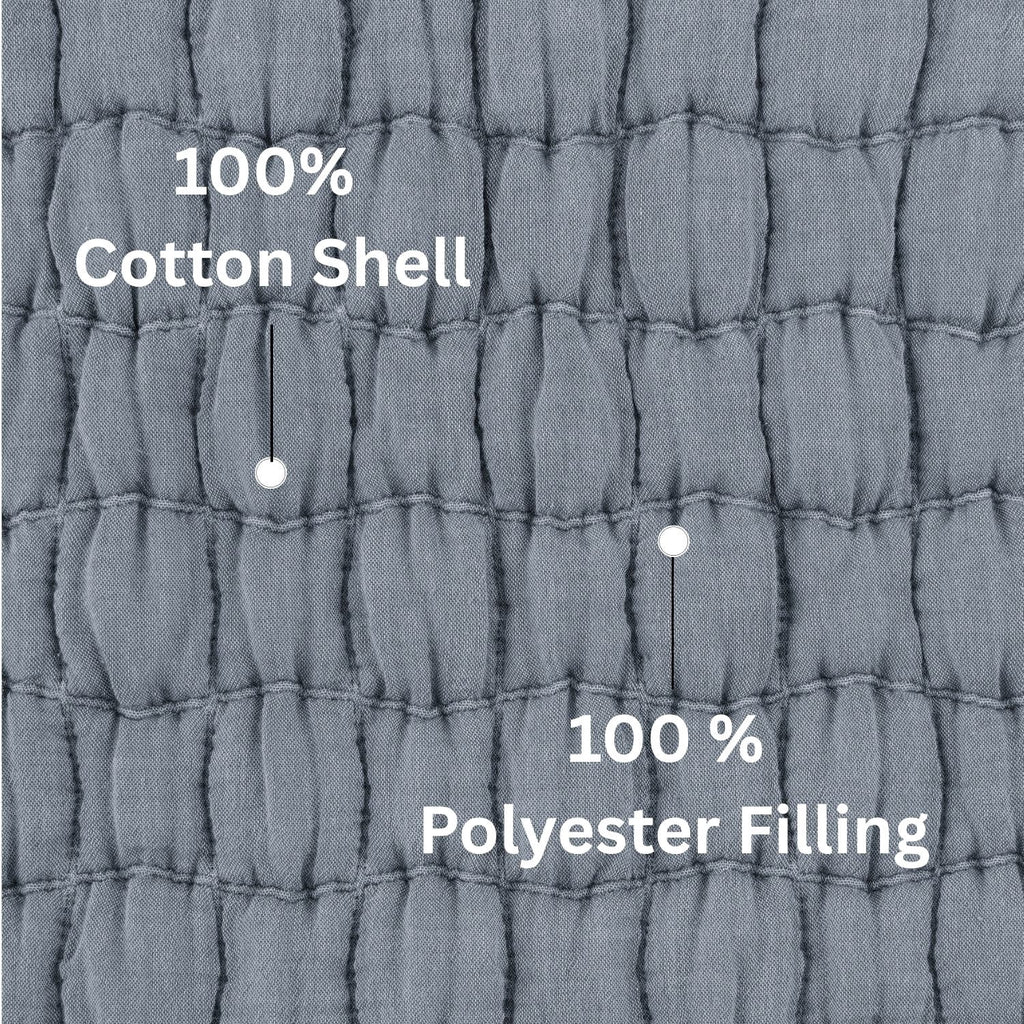 Velmora™ Check Matelasse Quilt, Washed Indigo, Full/Queen