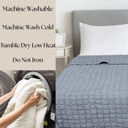 Velmora™ Check Matelasse Quilt, Washed Indigo, Full/Queen