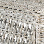 Velmora™ Shila Nautical Wicker Coffee Table, White Wash