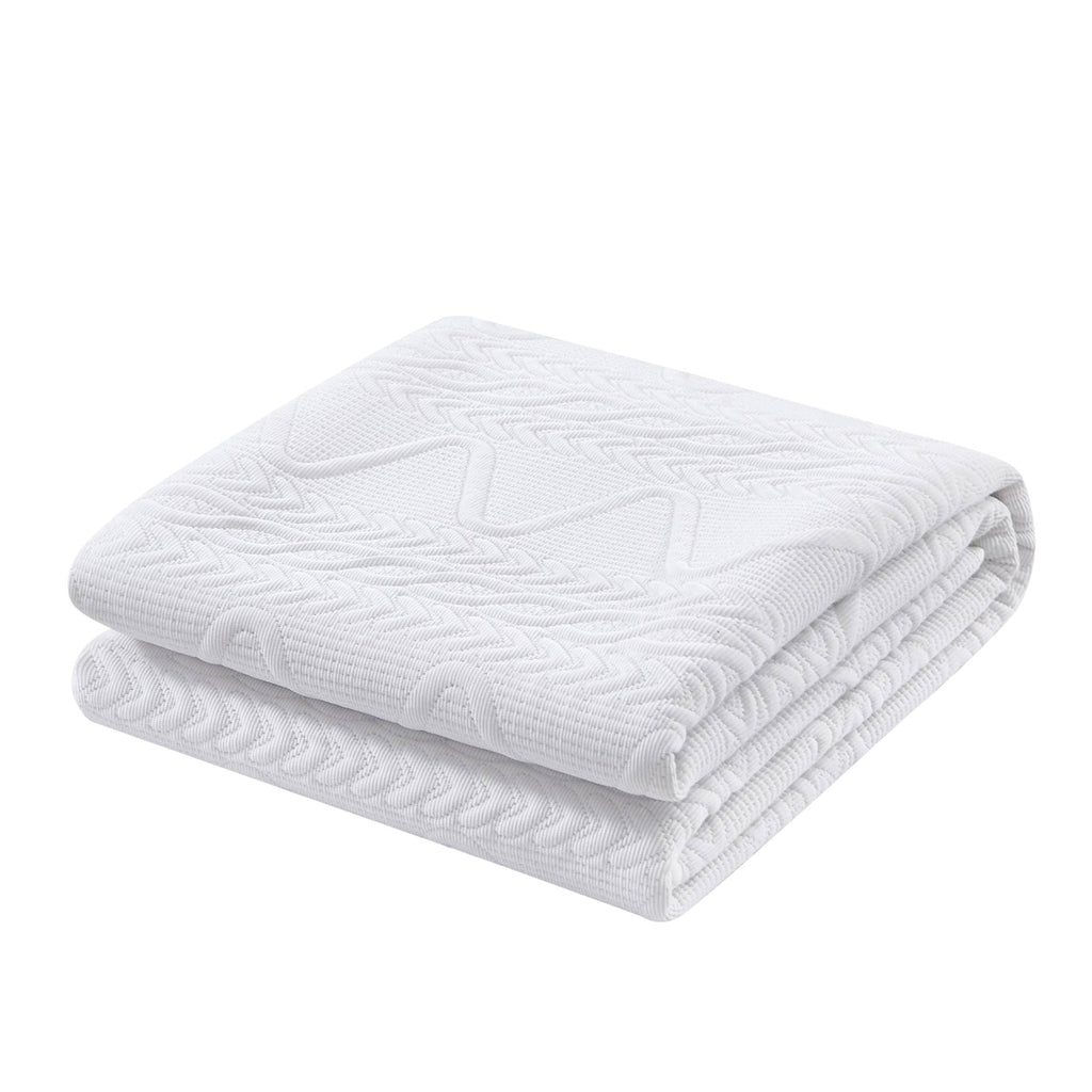 Velmora™ Stitched Corded Quilt, White, Full/Queen Bedding
