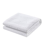 Velmora™ Stitched Corded Quilt, White, Full/Queen Bedding