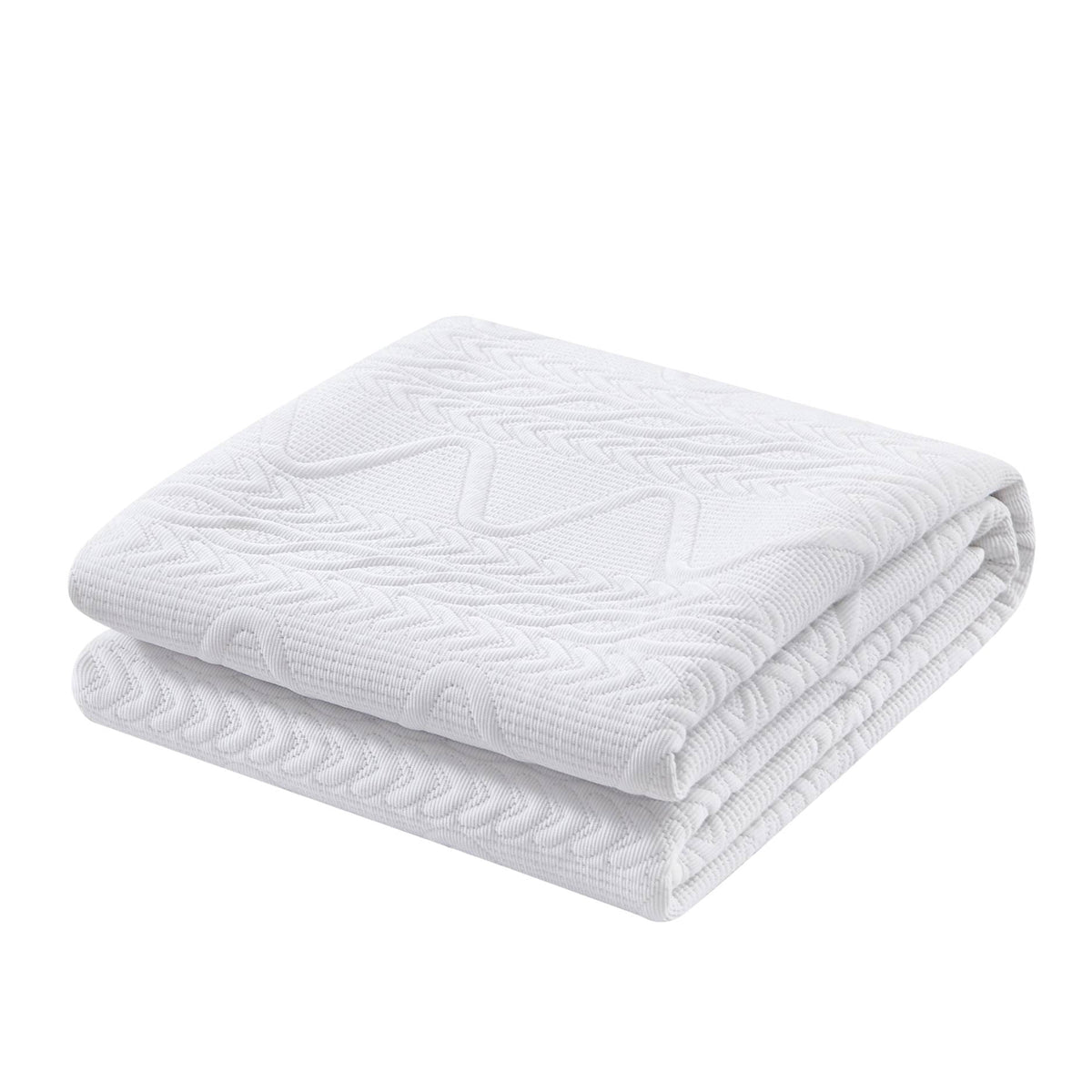 Velmora™ Stitched Corded Quilt, White, Full/Queen Bedding