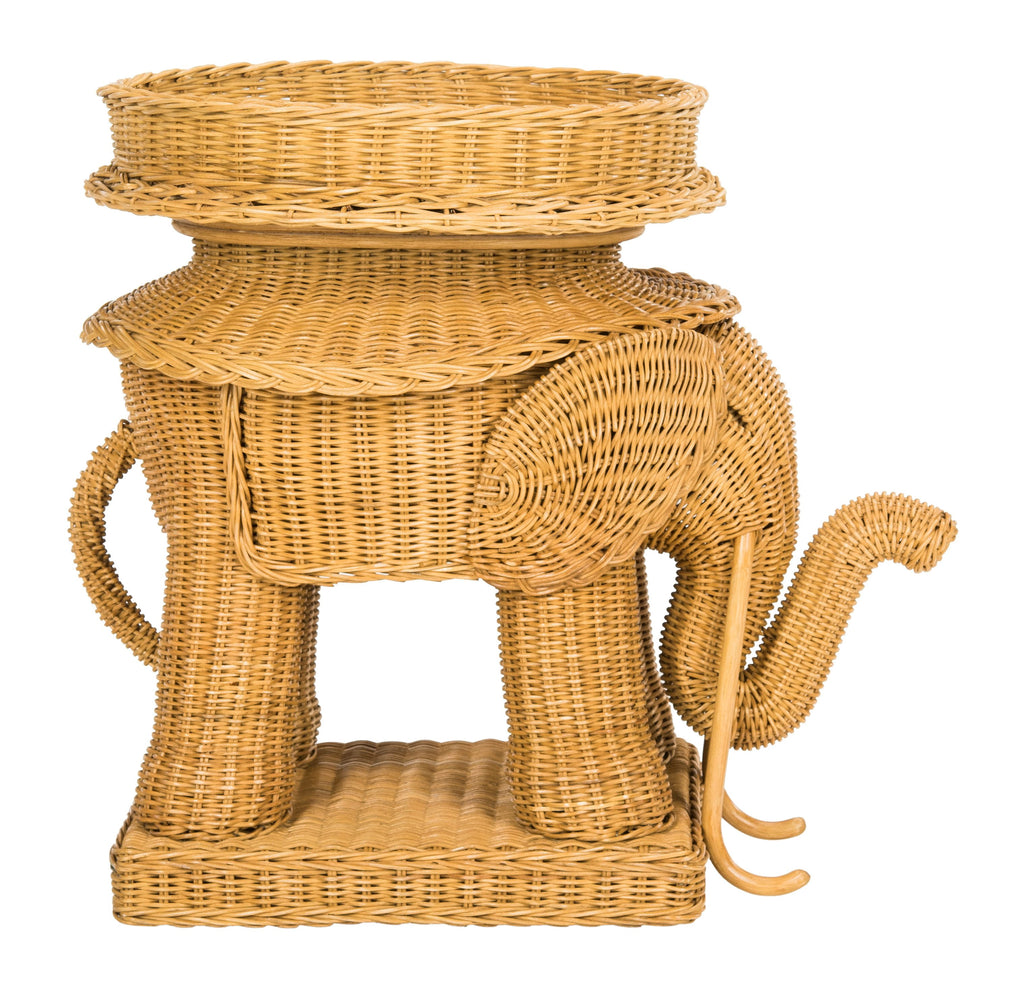 Velmora™ Balford Elephant Storage Accent Table with Tray Top, Natural