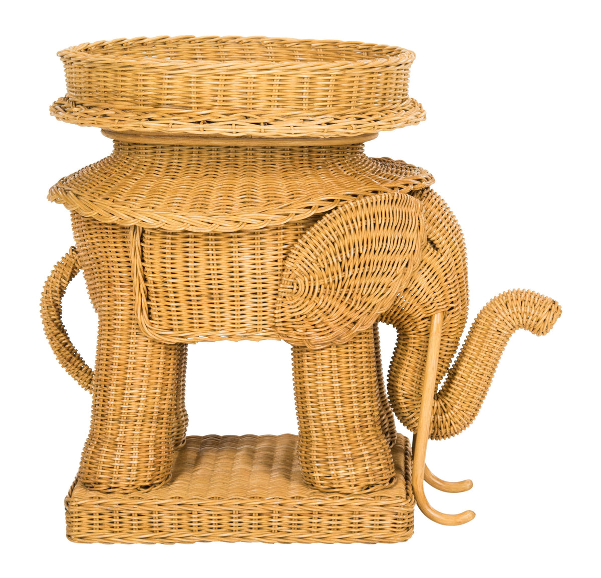 Velmora™ Balford Elephant Storage Accent Table with Tray Top, Natural