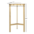 Velmora™ Suki Agate Modern Glam Tripod Accent Table, White/Gold