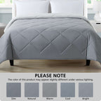 Velmora™ Reversible Microfiber Comforter, Grey, Full/Queen