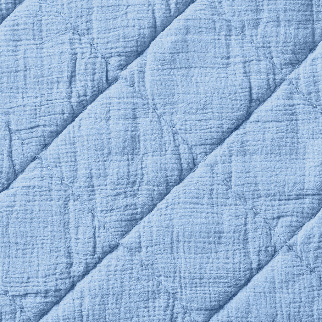 Velmora™ Diamond Gauze Quilt, Blue, Full/Queen, All Ages