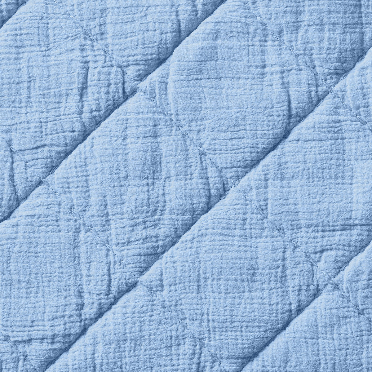 Velmora™ Diamond Gauze Quilt, Blue, Full/Queen, All Ages