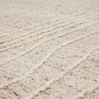 Velmora™ Wool Lines Plush Indoor Tufted Area Rug, Ivory, 5 ft x 7 ft
