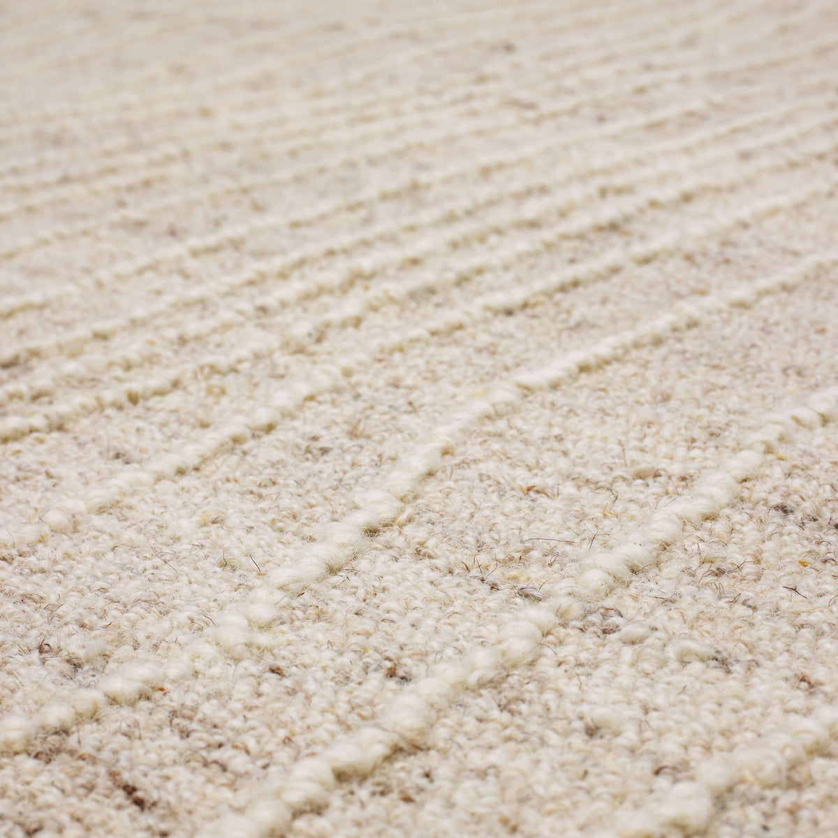 Velmora™ Wool Lines Plush Indoor Tufted Area Rug, Ivory, 5 ft x 7 ft