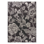Velmora™ 7' x 10' Black & White Floral Outdoor Rug