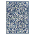 Velmora™ Traditional Medallion Outdoor Rug, 7 ft x 10 ft, Blue