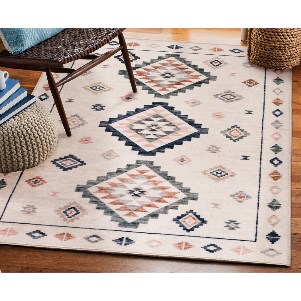 Velmora™ 4 ft x 5 ft 6 in Southwestern Faux Fur Indoor Area Rug