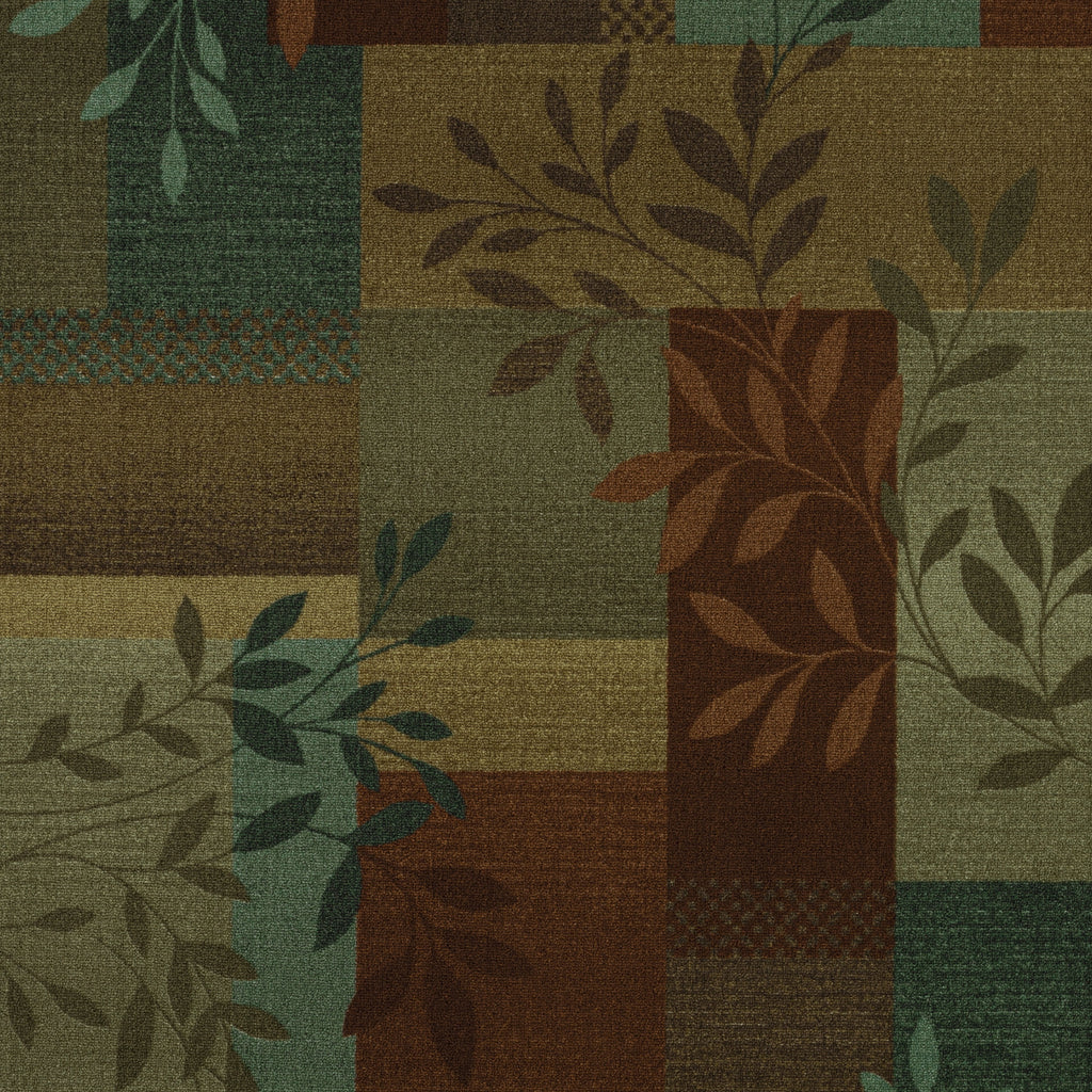 Velmora™ Traditional Leaf Block Multicolor Indoor Area Rug, 5' x 7'