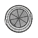 Velmora™ Large Black Poly Rattan Storage Baskets with Handles, Set of 2