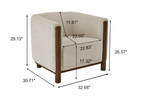 Velmora™ Adlin Accent Chair, Cream Boucle