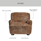 Velmora™ Waylen Accent Chair, Caramel Chenille