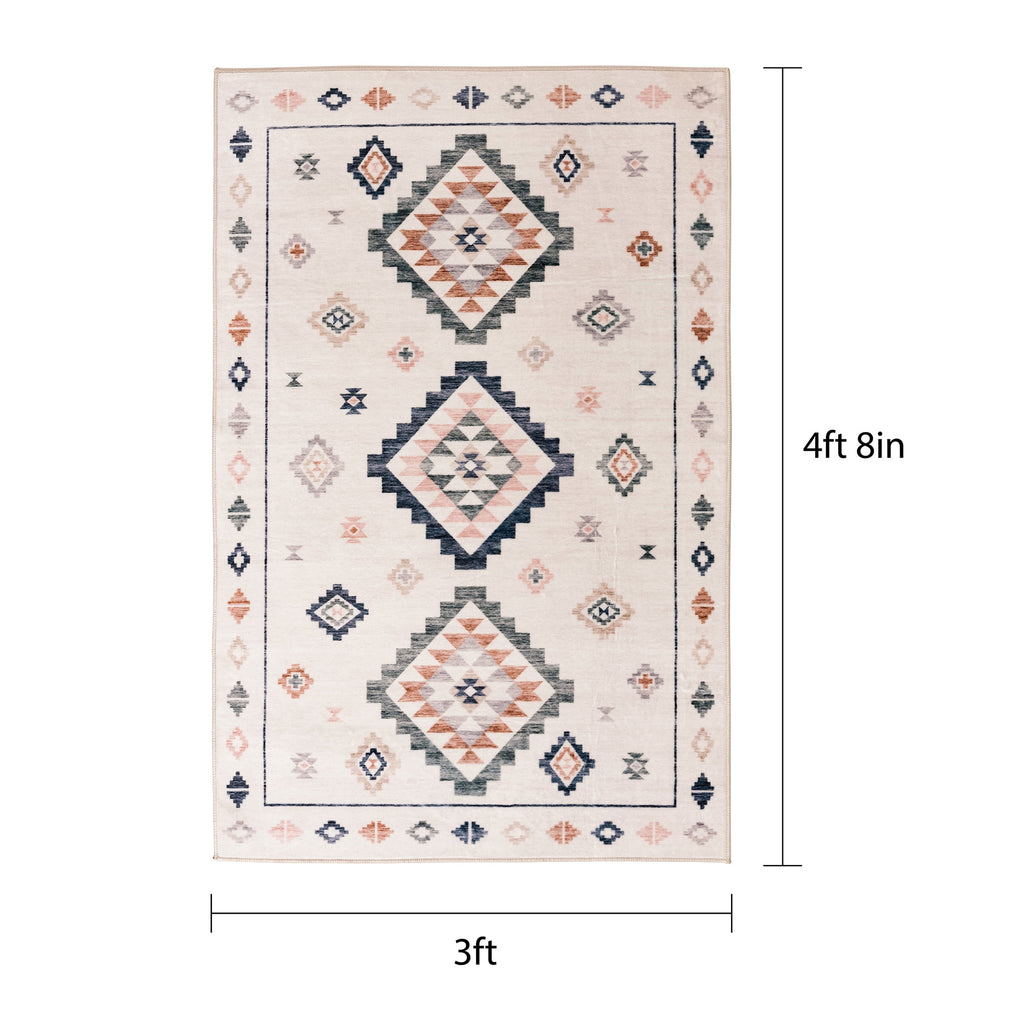 Velmora™ 4 ft x 5 ft 6 in Southwestern Faux Fur Indoor Area Rug