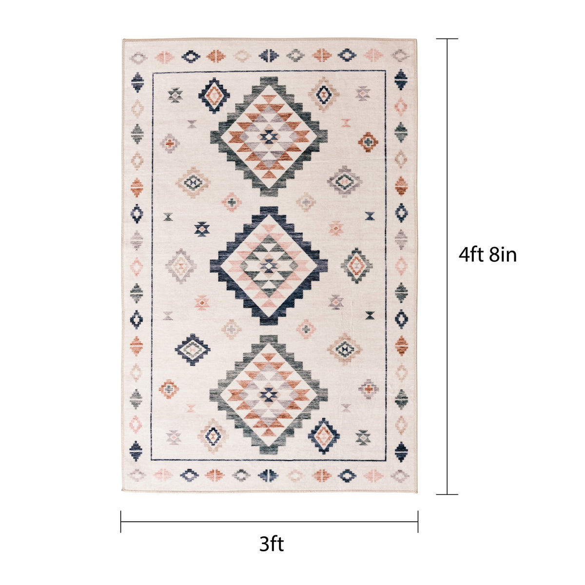Velmora™ 4 ft x 5 ft 6 in Southwestern Faux Fur Indoor Area Rug