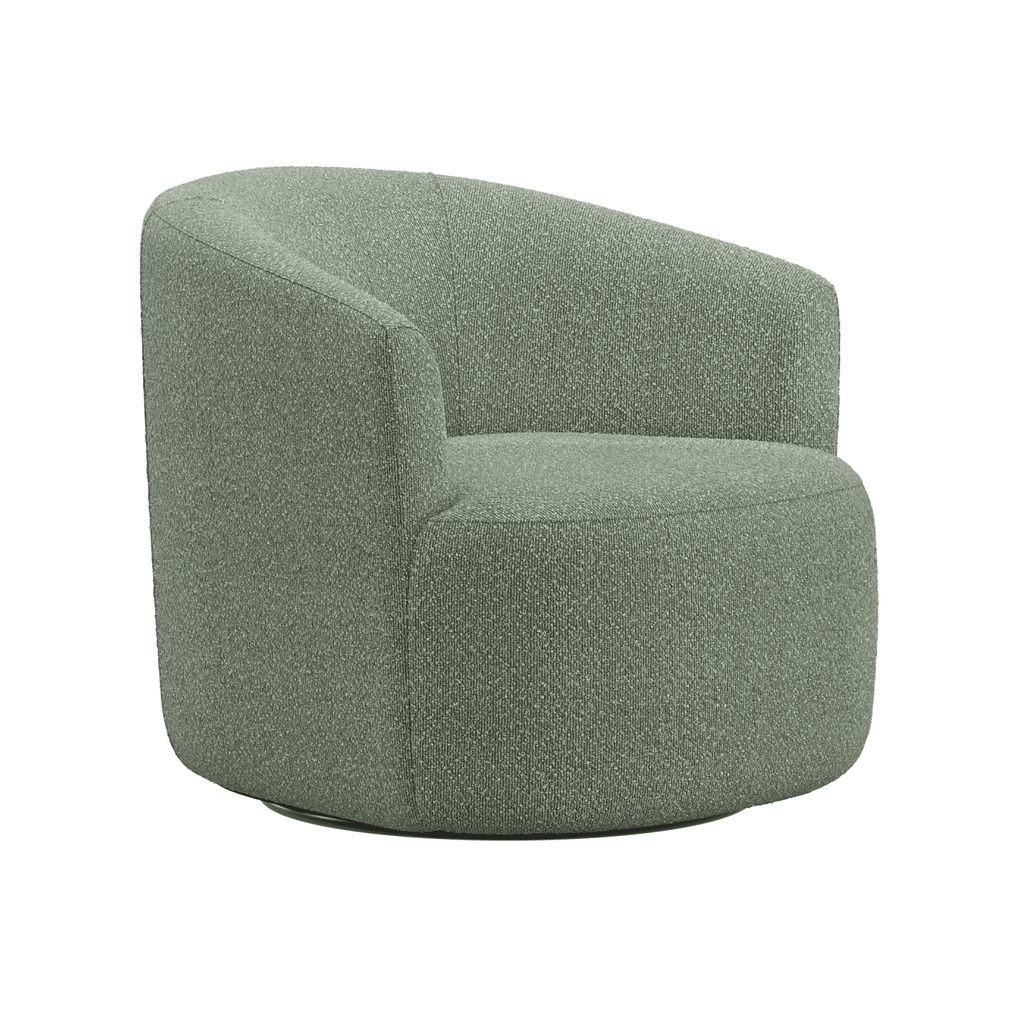 Velmora™ Boucle Swivel Accent Chair, Olive