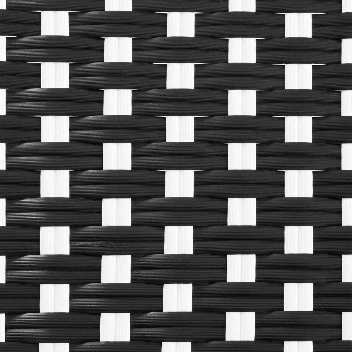 Velmora™ Lilah 2-Piece Wicker Outdoor Parisian Bistro Chairs, Black & White