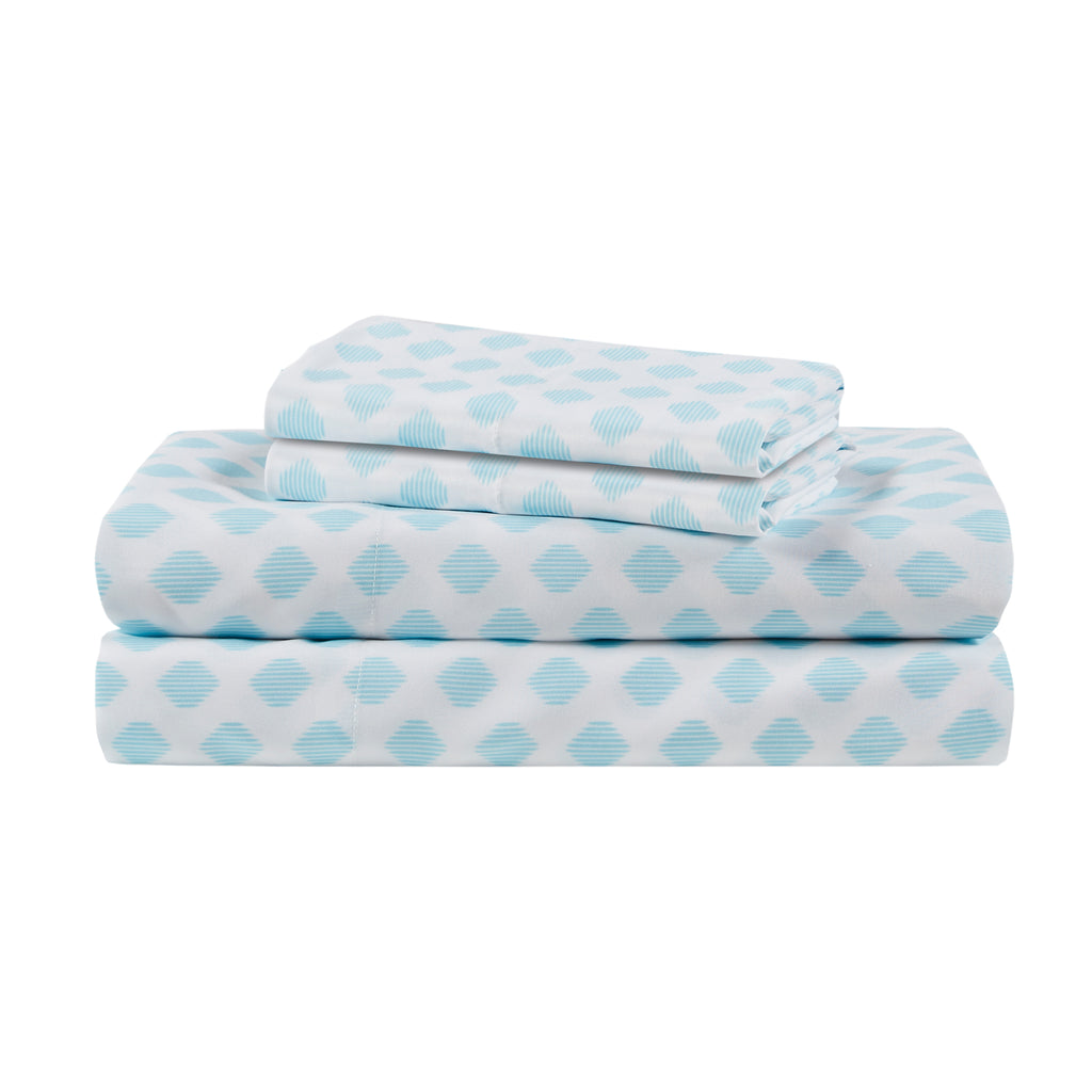 Velmora™ Teal and Purple 6 Piece Bed in a Bag Comforter Set with Sheets, Twin/Twin XL