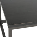 Velmora™ Alec Industrial Rustic Coffee Table, Distressed Black