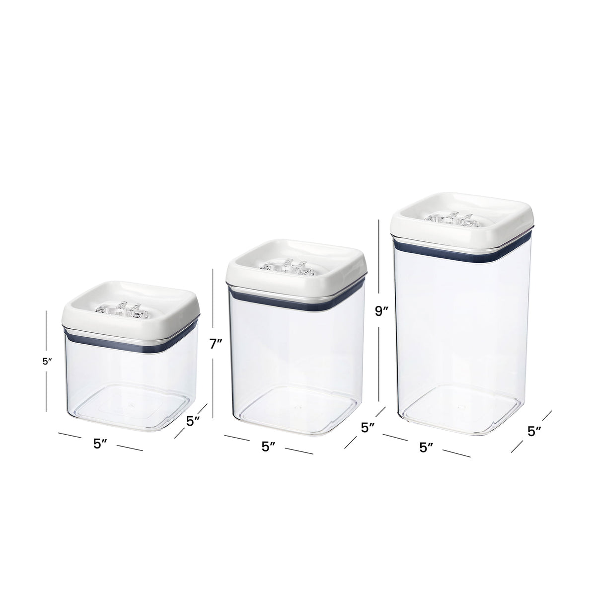 Velmora™ Flip-Tite® Square Food Storage Container Set, Pack of 3