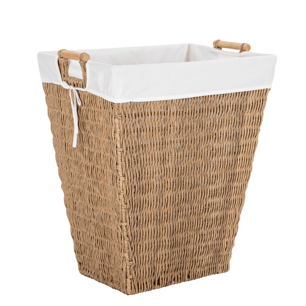 Velmora™ Resin Poly Rattan Laundry Hamper with Fabric Liner, Adult