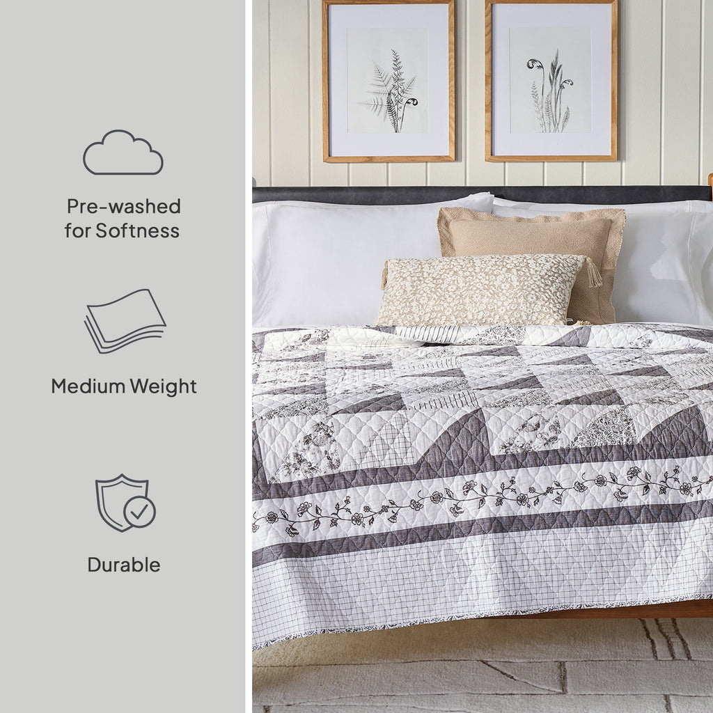 Velmora™ Heirloom Patchwork Quilt, Full/Queen Bedding