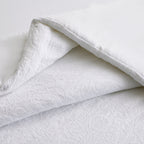 Velmora™ 3-Piece White Paisley Matelasse Comforter Set, Full/Queen - All-Season Bedding