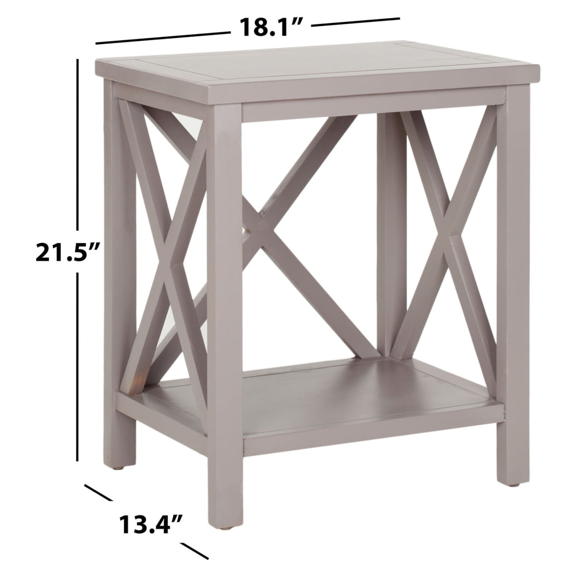 Velmora™ Candence Cross Back End Table Grey