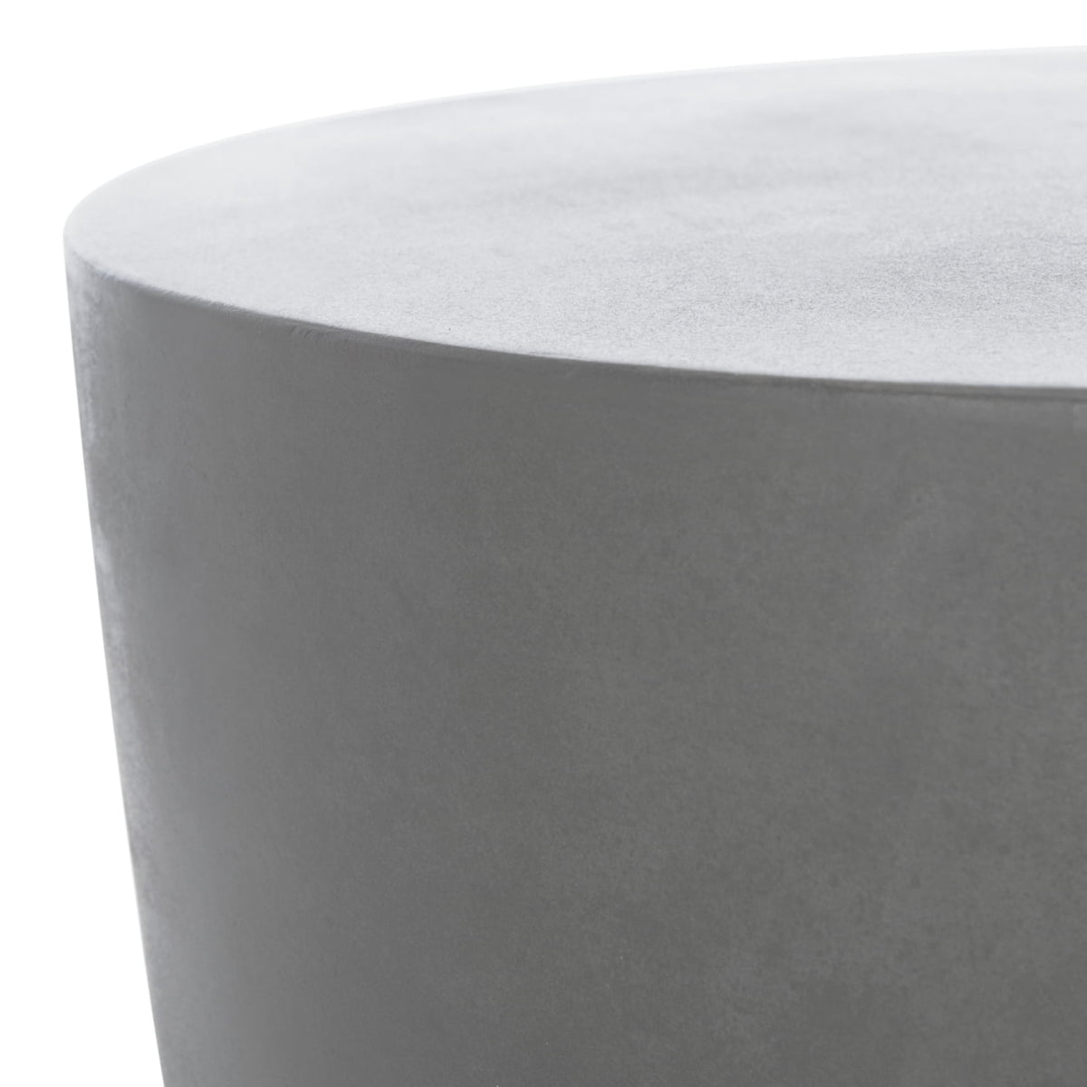 Velmora™ Aishi Outdoor Modern Concrete Round Accent Table -Dark Grey