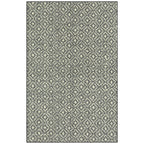 Velmora™ (2 pack) Geometric Diamond Black Tonal Olefin Indoor Accent Rug, 2'6"x3'10", Skid-Resistant
